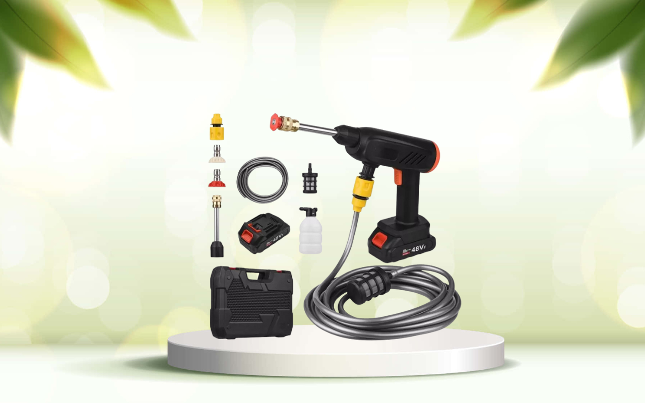 Prova subito la pistola idropulitrice portatile: pulizia potente senza limiti